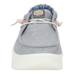 Wendy Peak Chambray Woven Damen - Grey