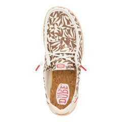 Wendy Espadrille Retro Palm Damen - Downtown Brown/Egret