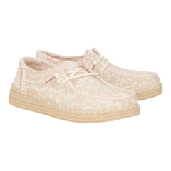 Wendy Espadrille Retro Palm Damen - Pale Pink/White