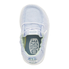 LILDUDES Slip On Prints Kinder - White/Faded Denim