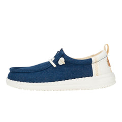 Wally Summer Linen Kinder - Sargasso Blue/White