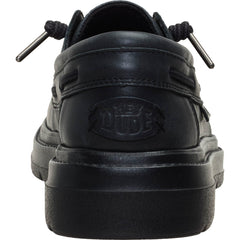Sienna Boat Leather Damen - Black/Black