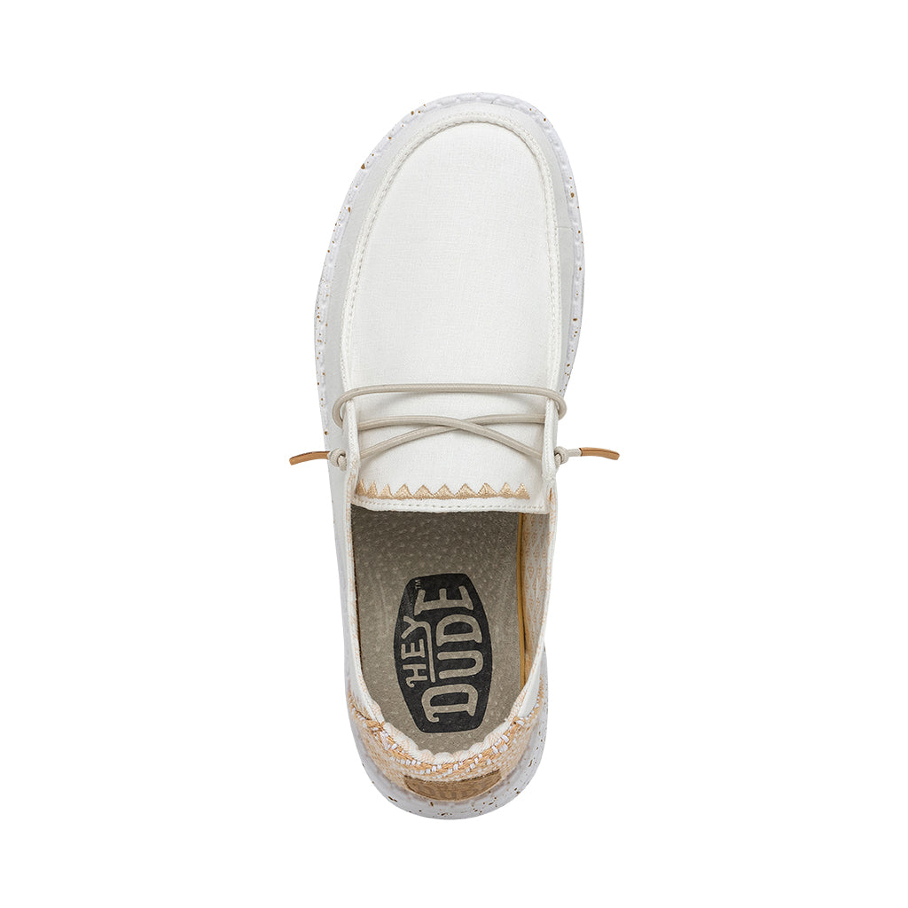 Wendy Chambray Woven Damen - White Sand