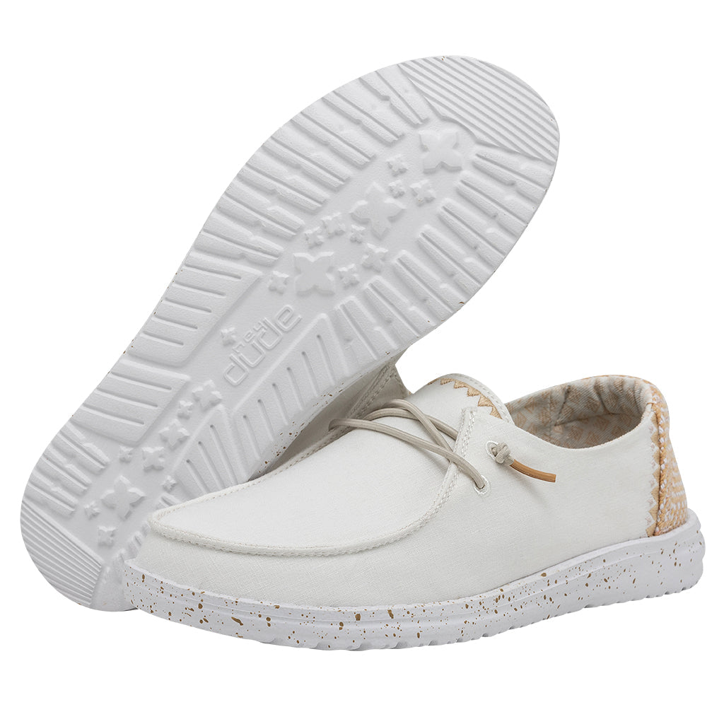 Wendy Chambray Woven Damen - White Sand