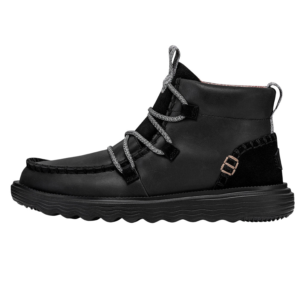 Reyes Boot Leather Damen - Black/Black