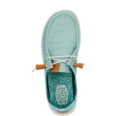 Wendy Heathered Slub Tropical Damen - Blue