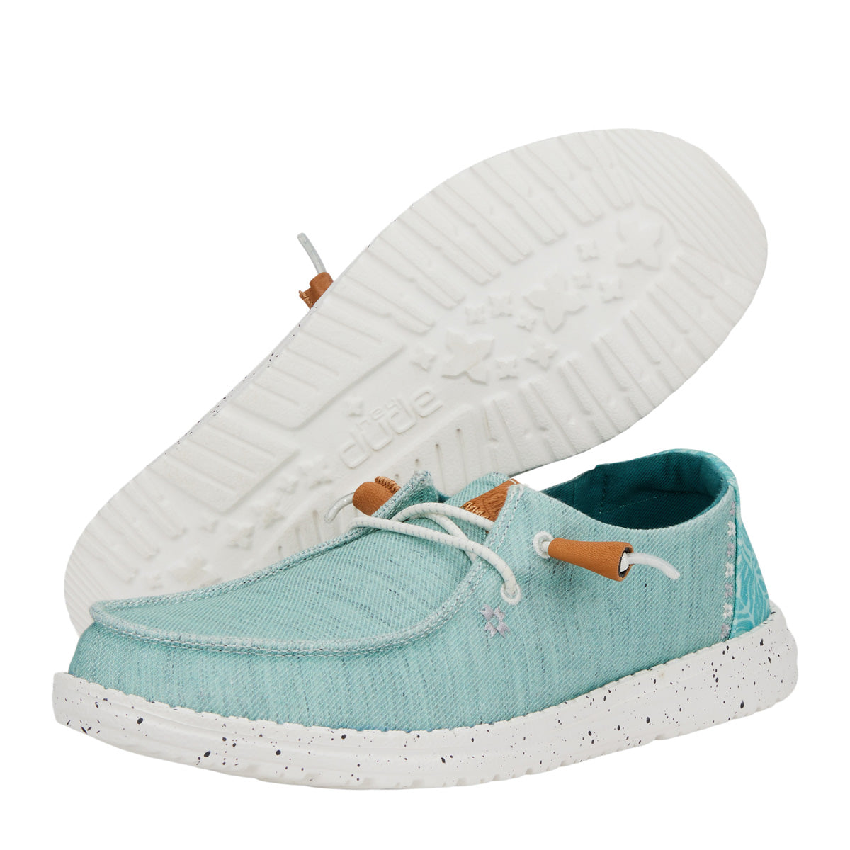 Wendy Heathered Slub Tropical Damen - Blue