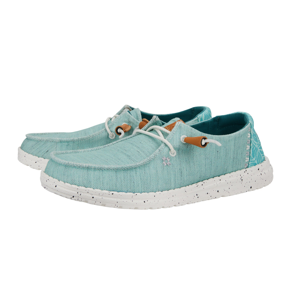 Wendy Heathered Slub Tropical Damen - Blue