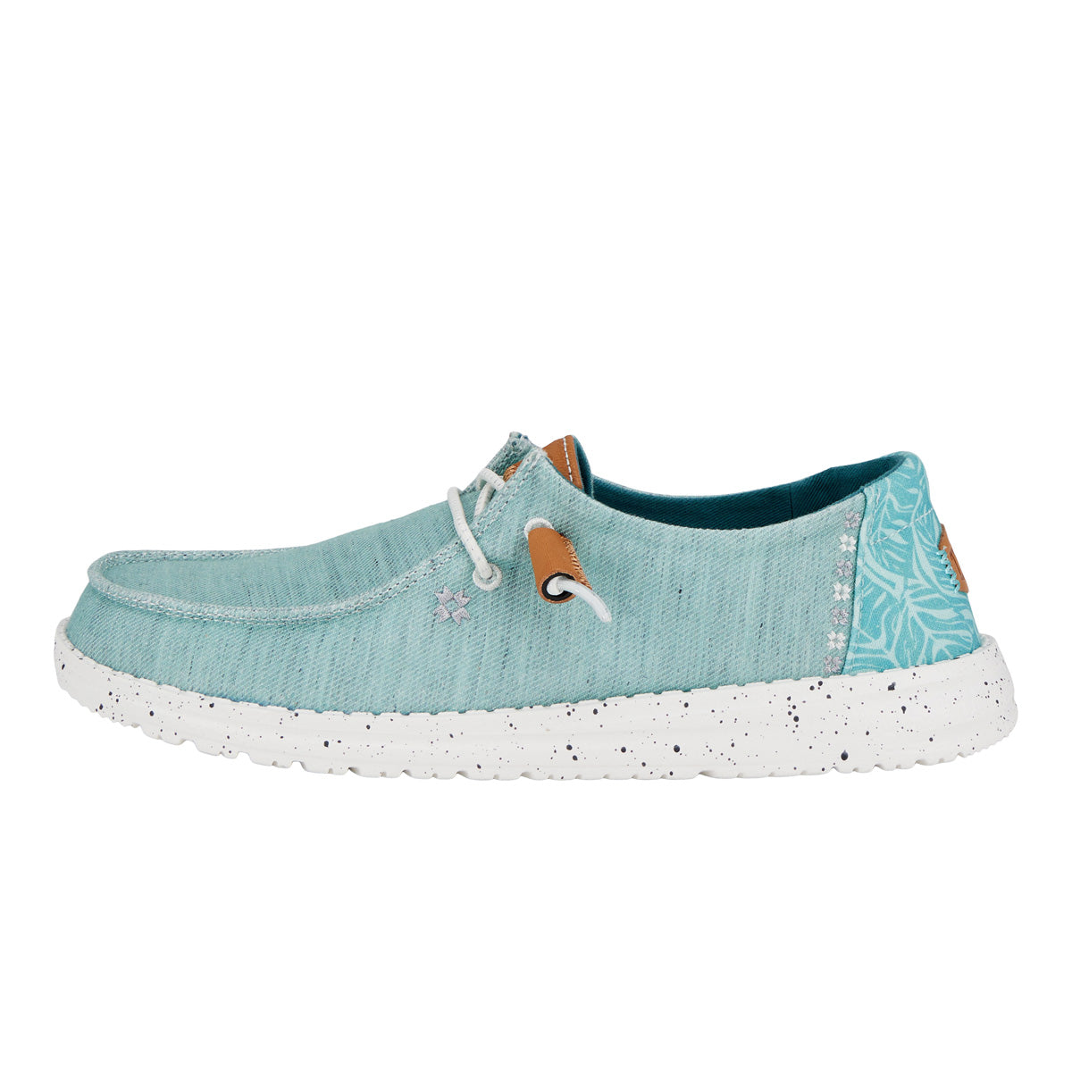Wendy Heathered Slub Tropical Damen - Blue