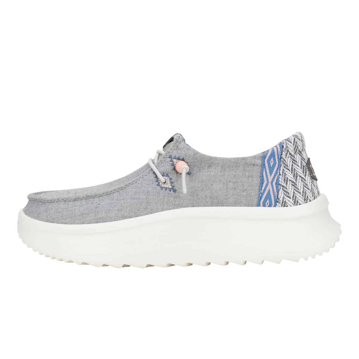Wendy Peak Chambray Woven Damen - Grey