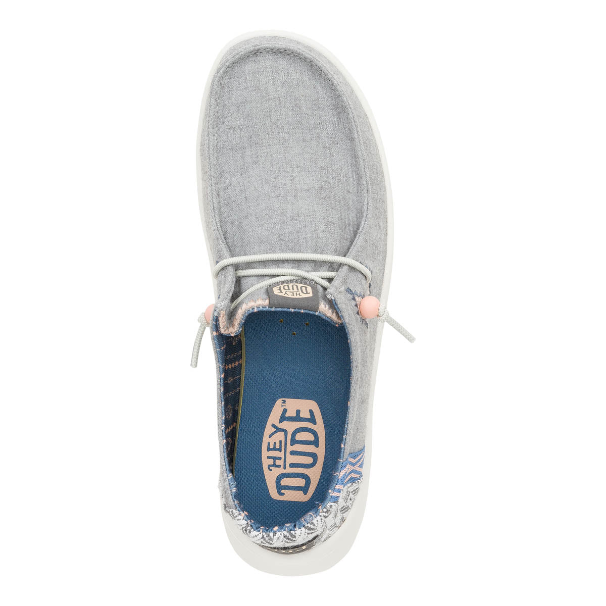 Wendy Peak Chambray Woven Damen - Grey