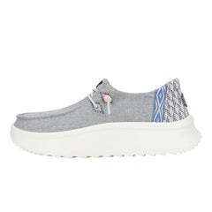 Wendy Peak Chambray Woven Damen - Grey