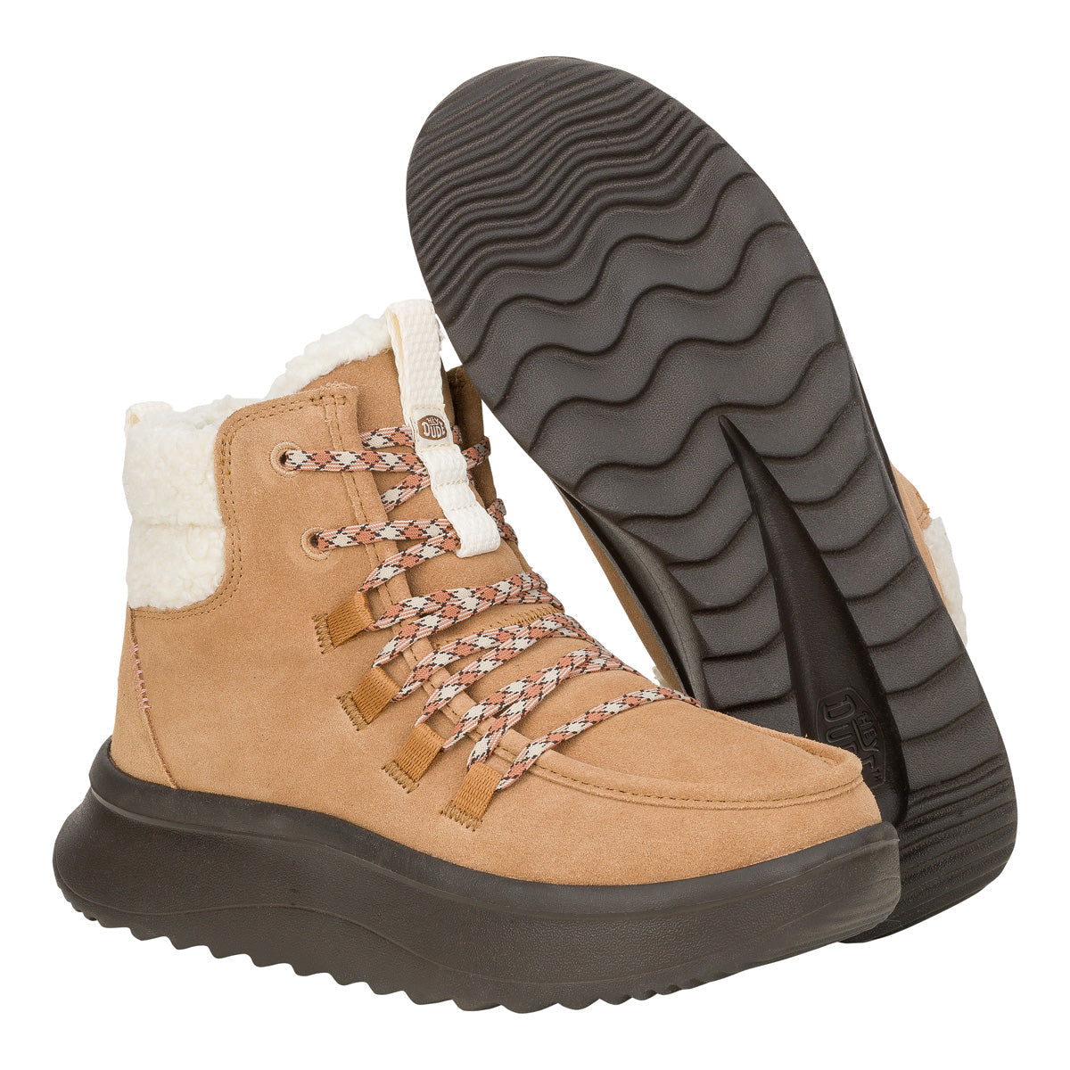 Wendy Peak Apres Suede Cozy Damen - Chestnut/Black