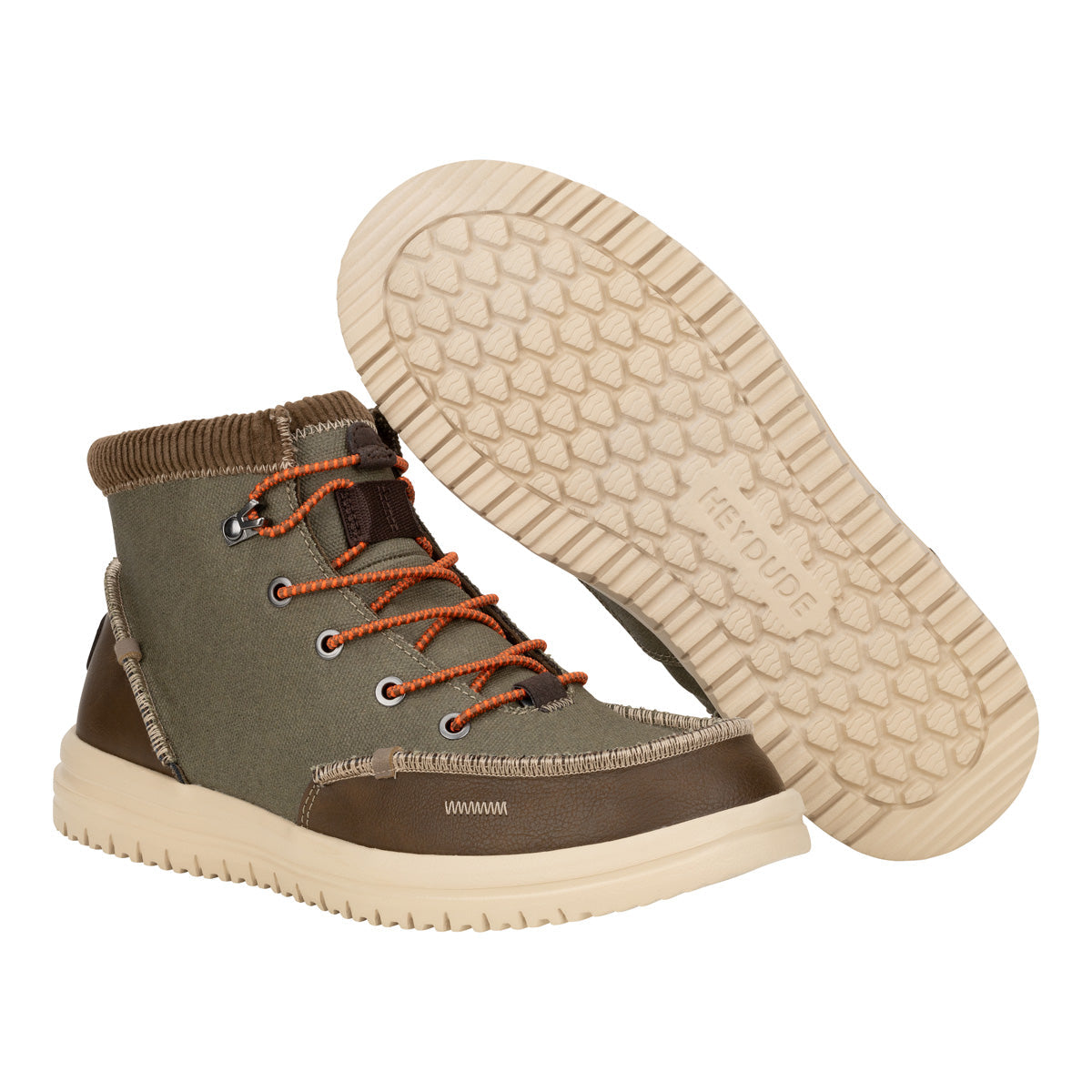 Bradley Corduroy Collar Herren - Dusty Olive/Tan