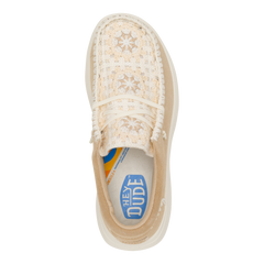 Wendy COMF Suede Crochet Damen - Irish Cream/Multi