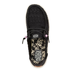 Wendy Crochet Lace Damen - Black