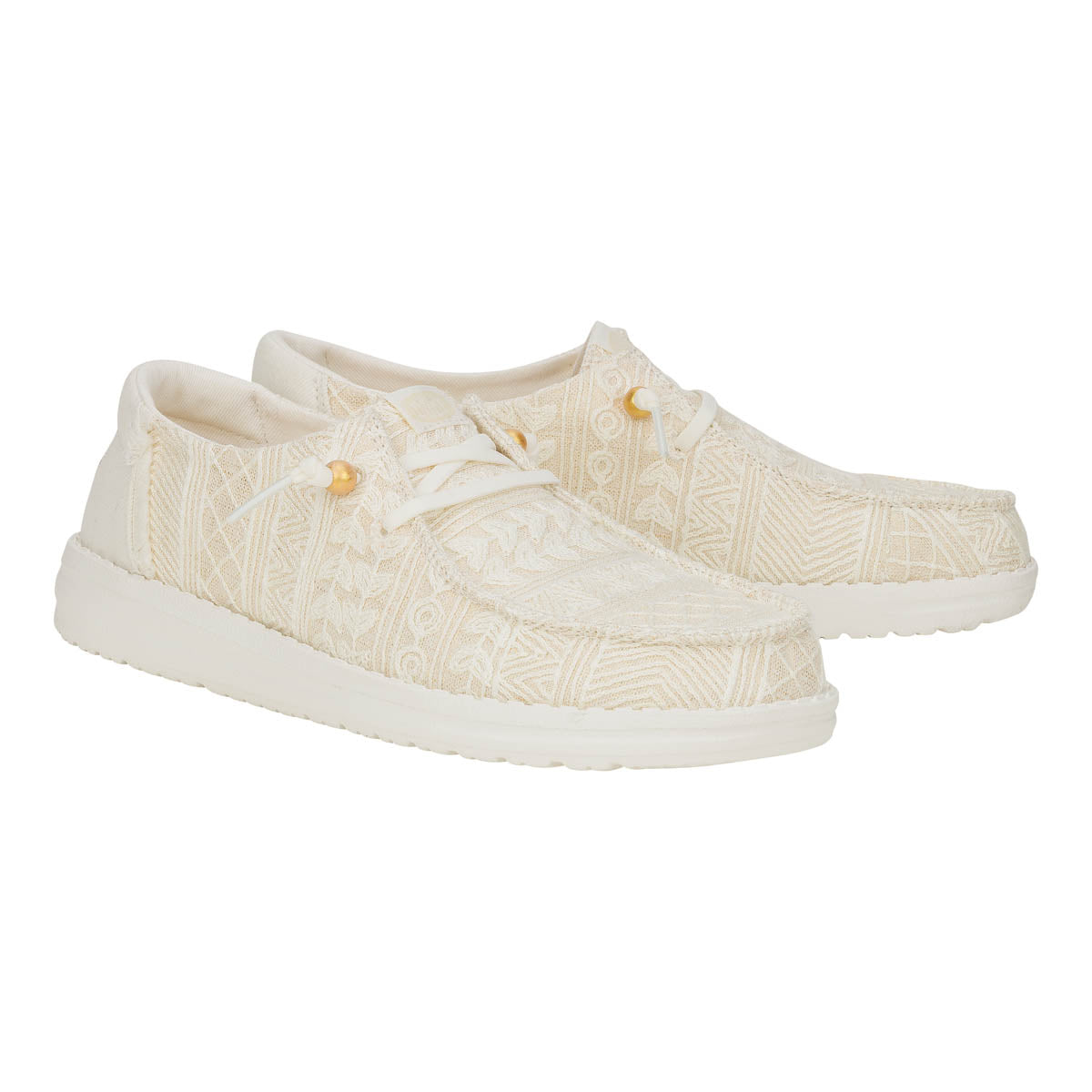 Wendy Crochet Lace Damen - White/Gold