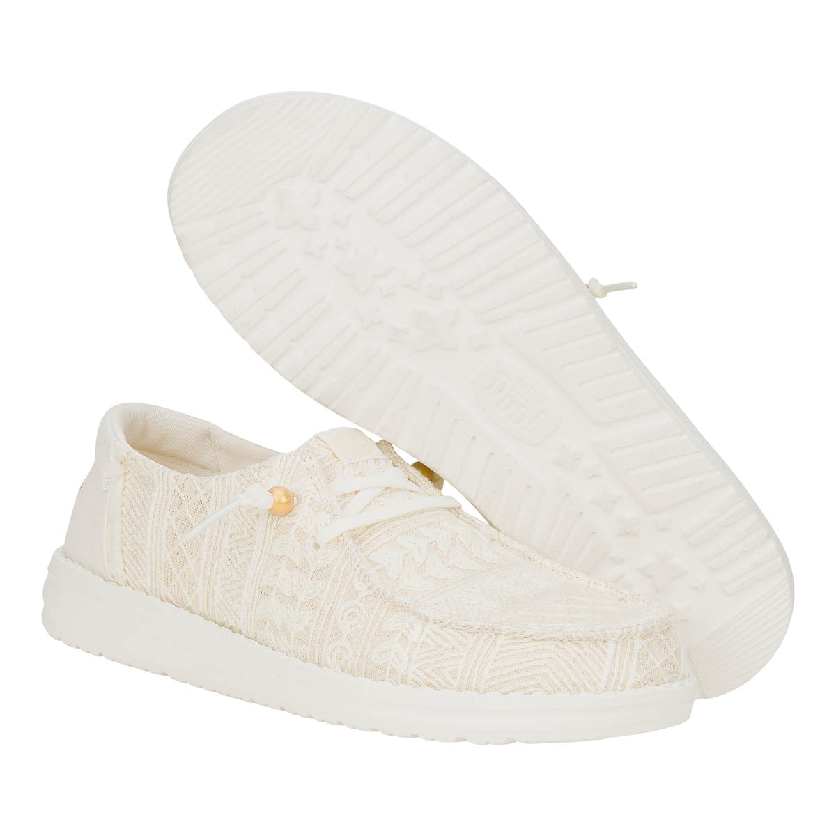 Wendy Crochet Lace Damen - White/Gold