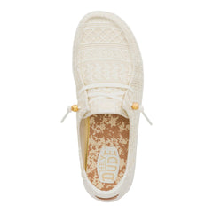 Wendy Crochet Lace Damen - White/Gold