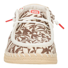 Wendy Espadrille Retro Palm Damen - Downtown Brown/Egret