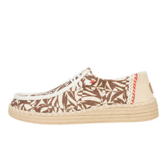Wendy Espadrille Retro Palm Damen - Downtown Brown/Egret