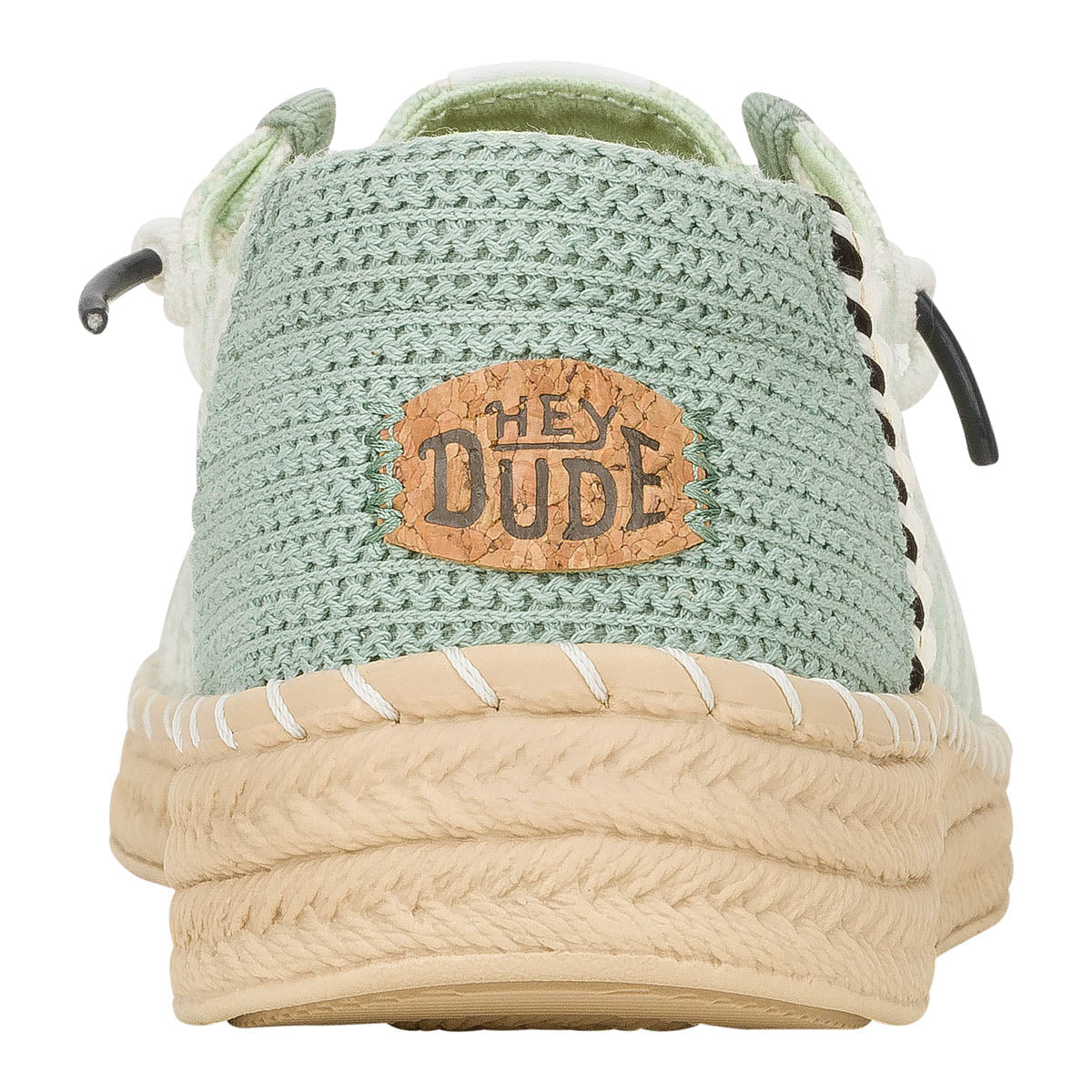 Wendy Espadrille Retro Palm Damen - Celadon Green/White