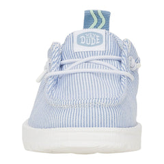 LILDUDES Slip On Prints Kinder - White/Faded Denim