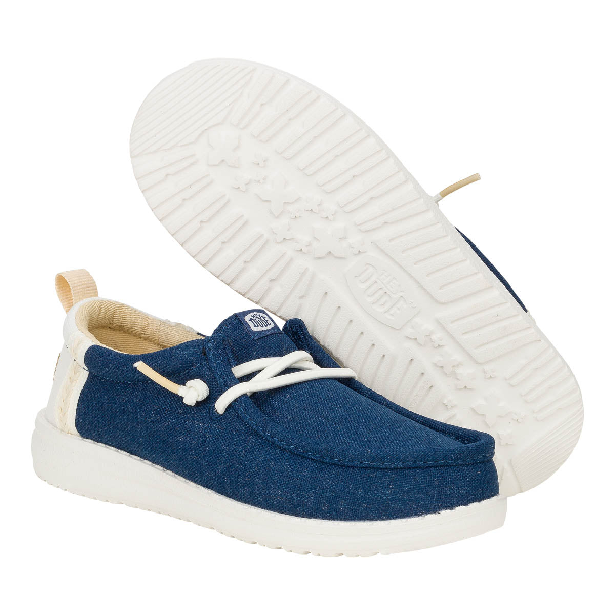 Wally Summer Linen Kinder - Sargasso Blue/White