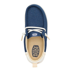 Wally Summer Linen Kinder - Sargasso Blue/White