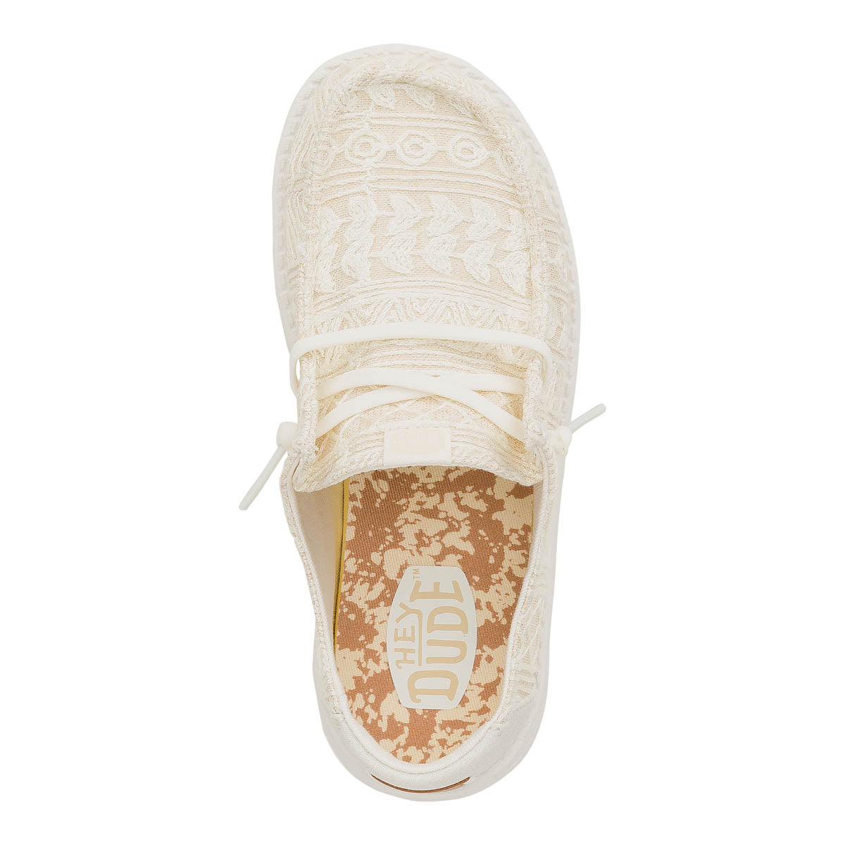 Wendy Crochet Lace Kinder - White/Gold
