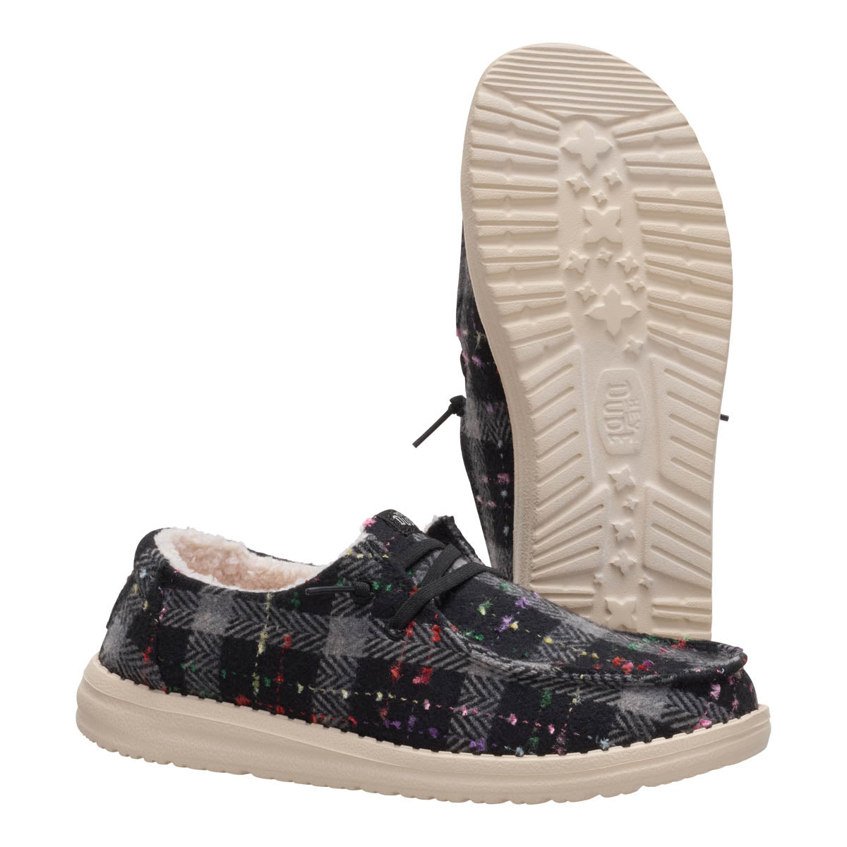 Wendy Confetti Plaid Cozy Damen - Black/Multi