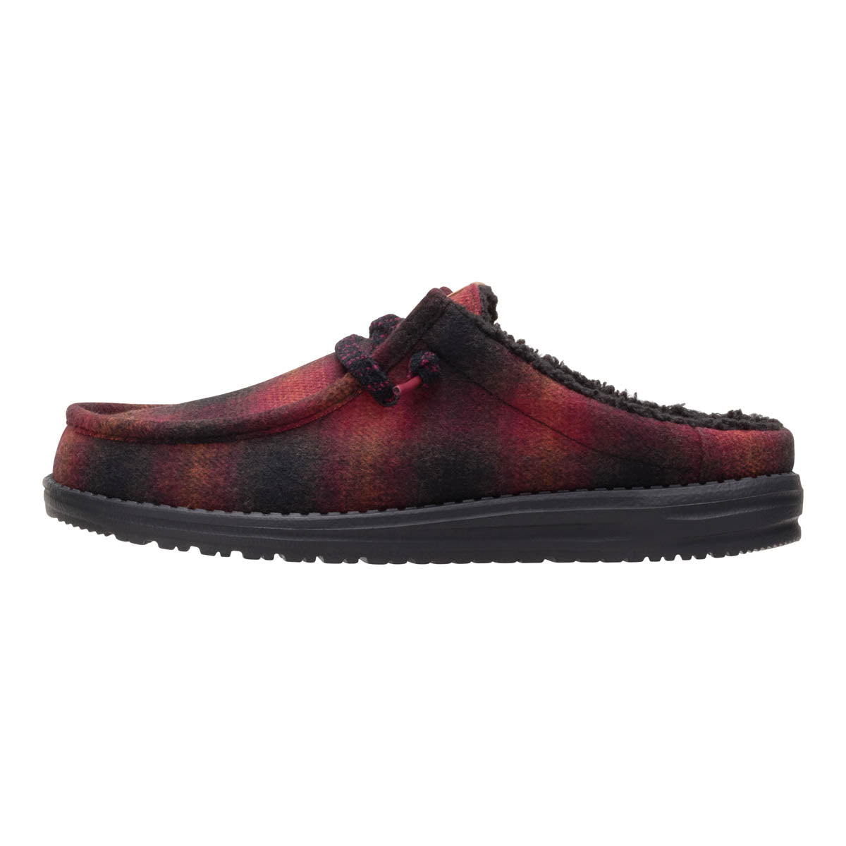 Wally Slip Cozy Plaid Herren - Red Plaid/Black