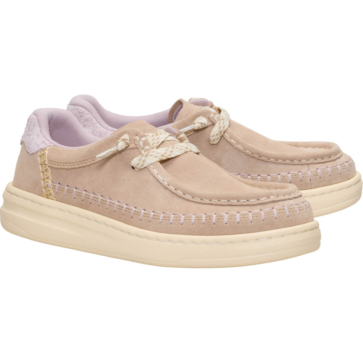 Harper Moc Crafted Suede Damen - Sesame
