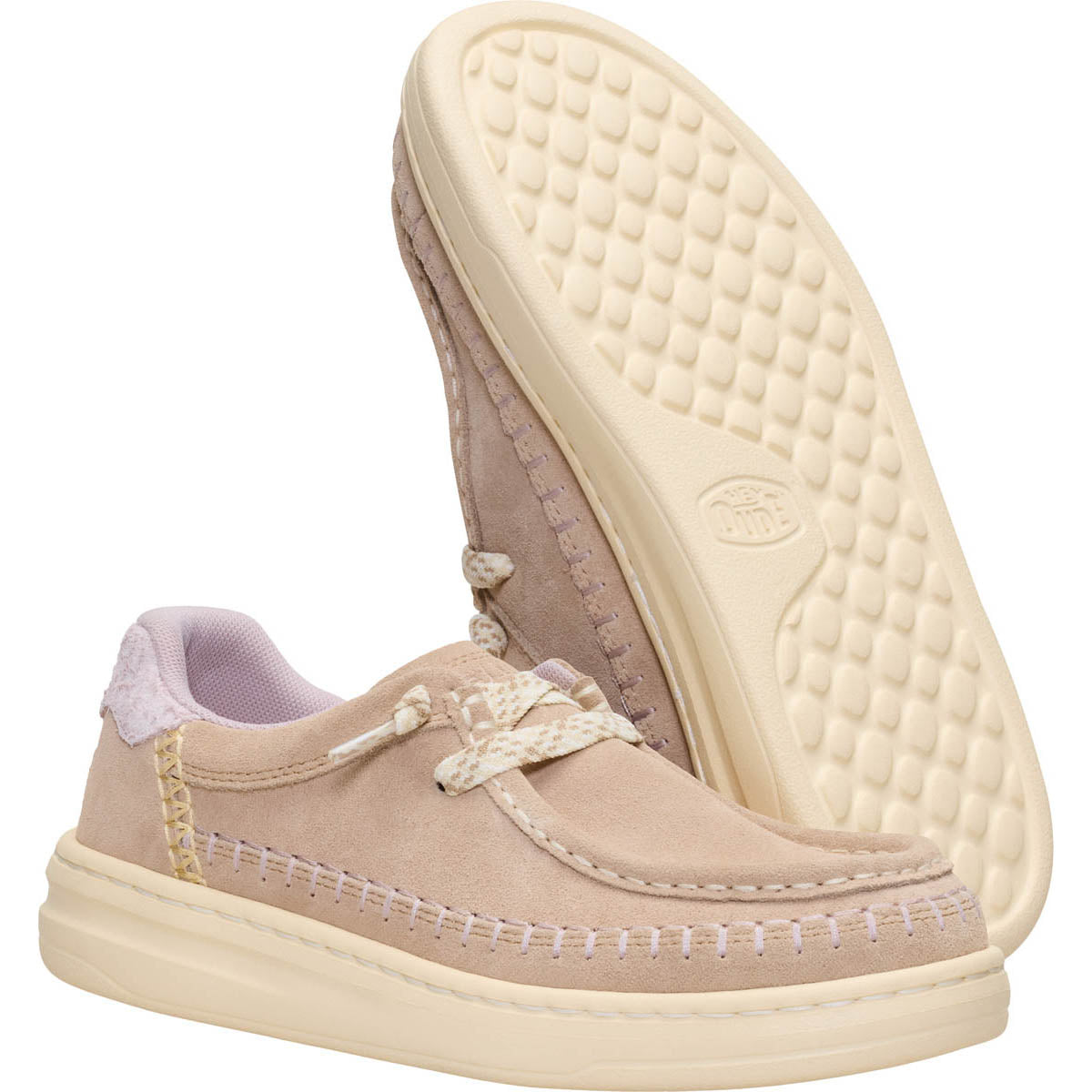 Harper Moc Crafted Suede Damen - Sesame