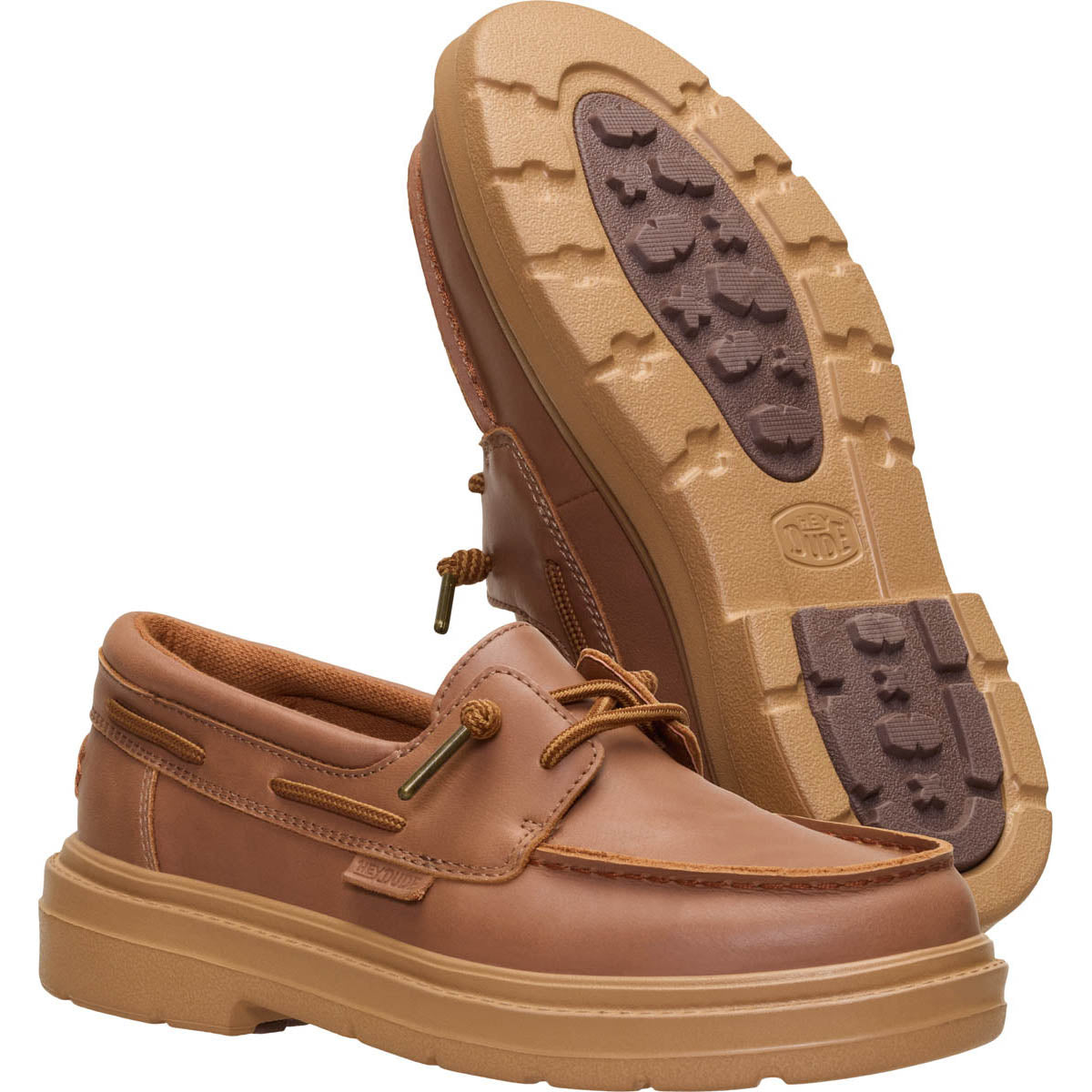 Sienna Boat Leather  Damen - Cognac